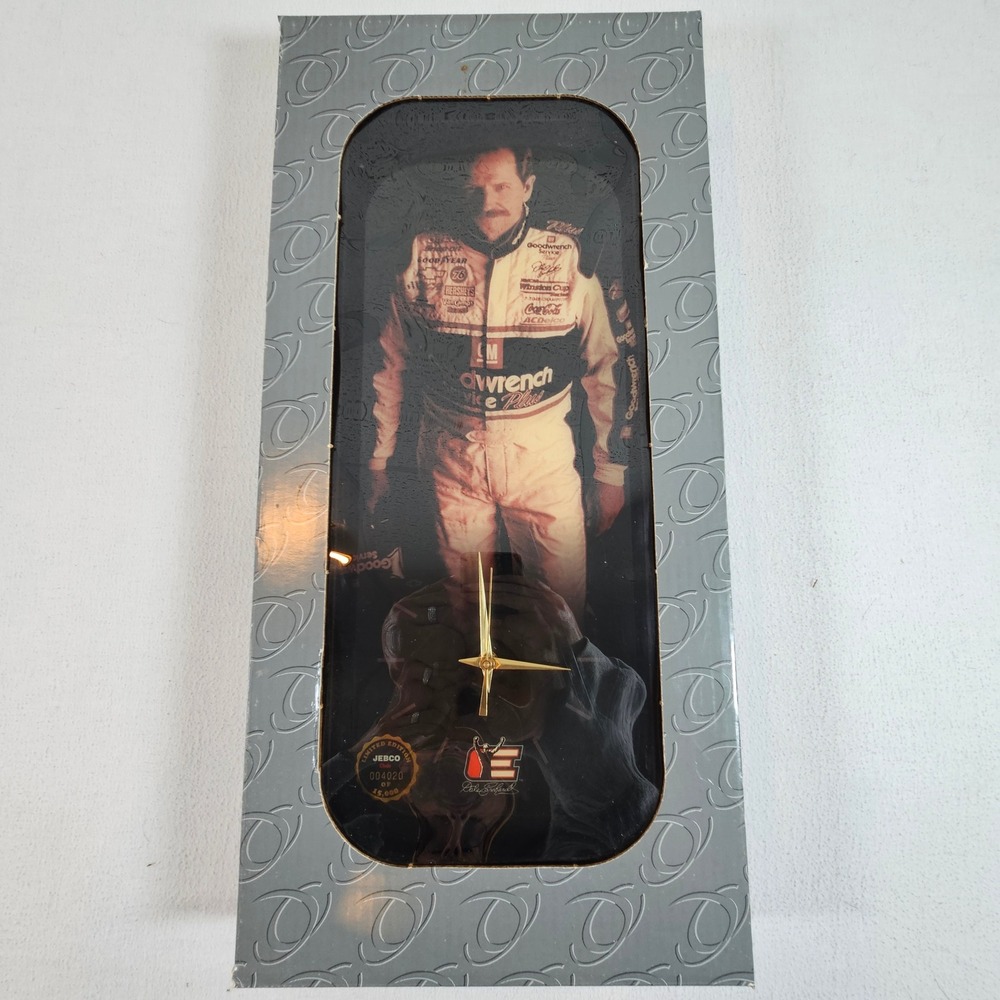 Jebco Dale Earnhardt Legacy Wall Clock‎ OS Black Limited Edition CA232